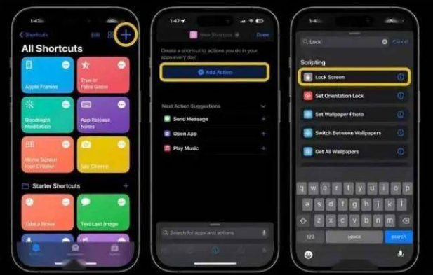 鹤庆苹果14锁屏维修店分享iPhone14升级iOS16.4后如何创建锁屏快捷方式 